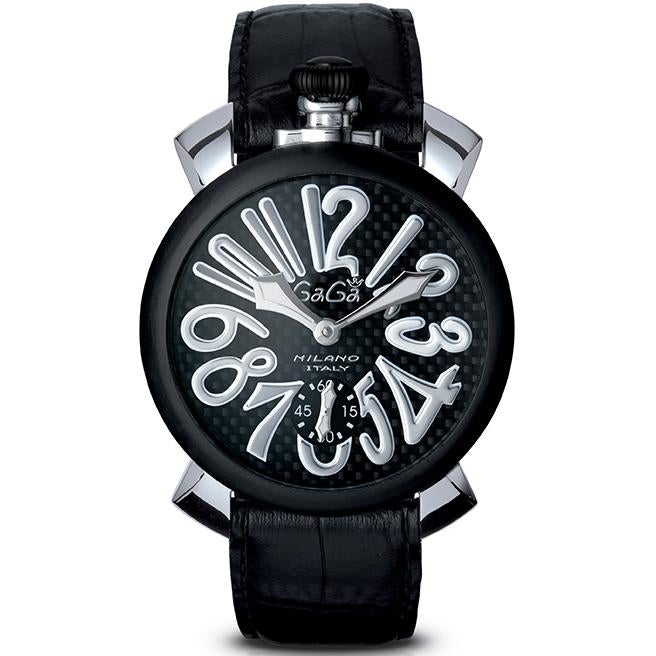 Gaga Milano Men's Black Manuale Mechanical Watch 5010.04S from