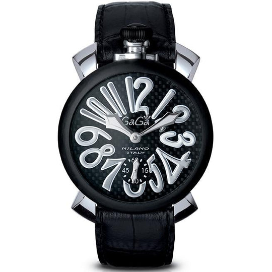 Gaga Milano Men's Black Manuale Mechanical Watch 5010.04S