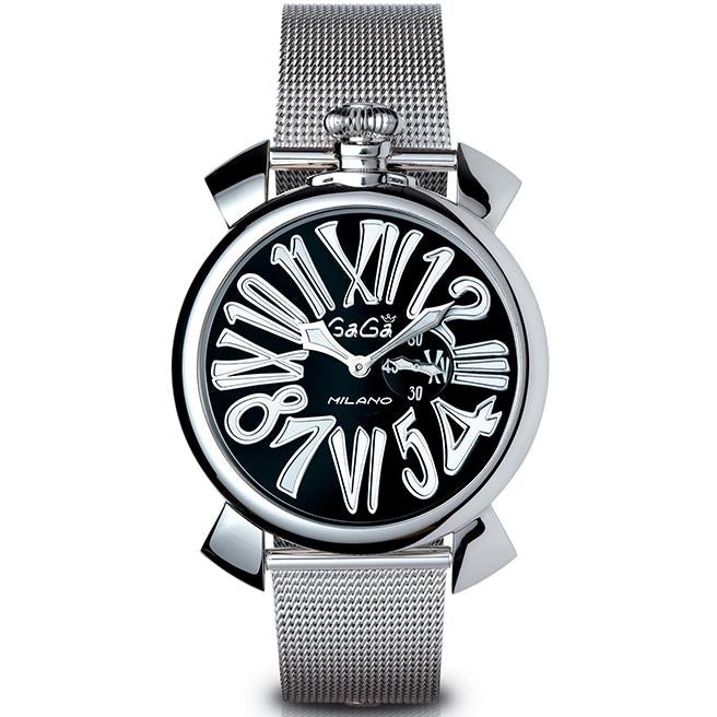 Analogue Watch - Gaga Milano Men's Black Slim Watch 5080.2
