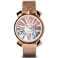 Analogue Watch - Gaga Milano Men's Rose Gold Slim Watch 5081.1