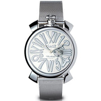 Analogue Watch - Gaga Milano Men's White Slim Watch 5080.3