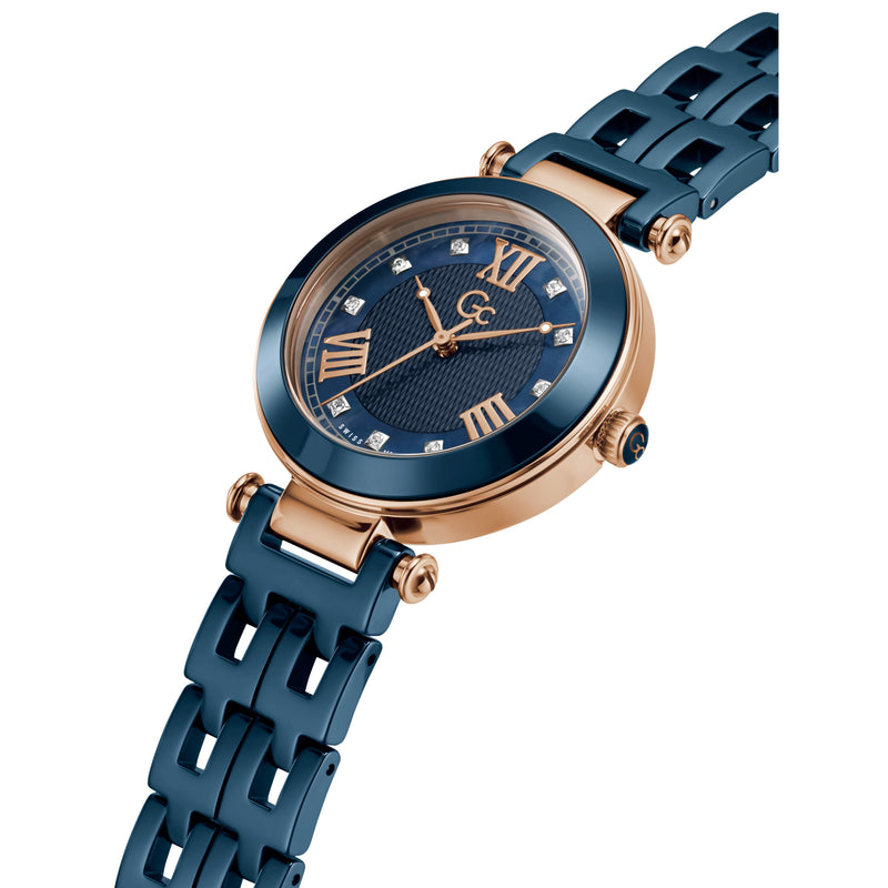 Analogue Watch - GC PrimeChic Ladies Blue Watch Y66005L7MF