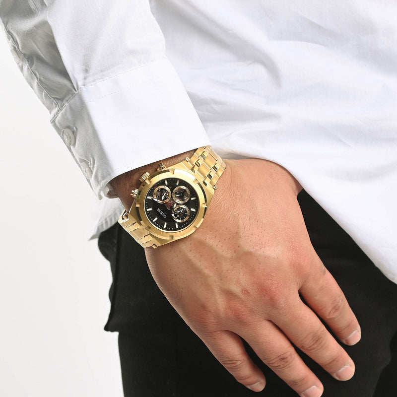 Analogue Watch - Guess GW0260G2 Men's Continental Gold Watch