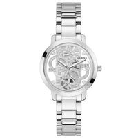 Analogue Watch - Guess GW0300L1 Ladies Quattro Clear Silver Watch