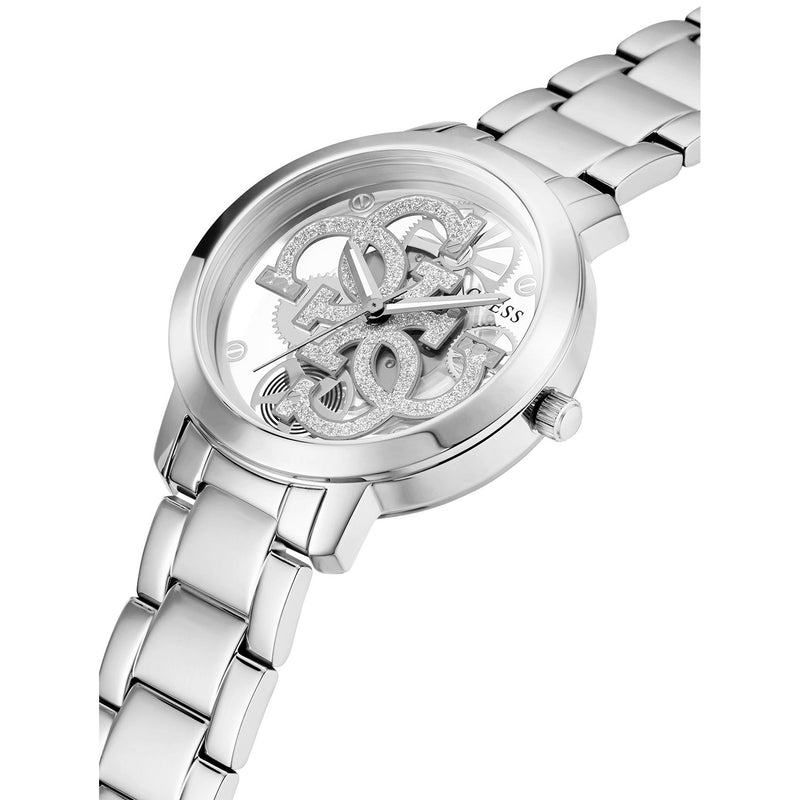 Analogue Watch - Guess GW0300L1 Ladies Quattro Clear Silver Watch