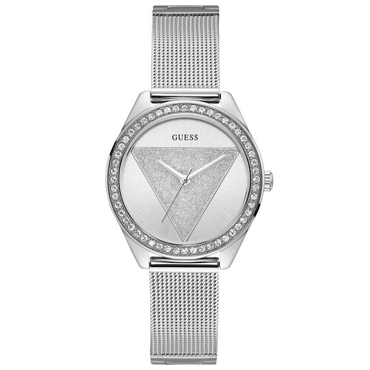 Guess W1142L1 Ladies Tri Glitz Silver Watch