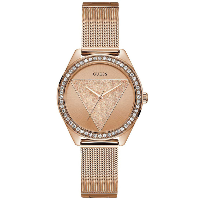 Analogue Watch - Guess W1142L4 Ladies Tri Glitz Rose Gold Watch