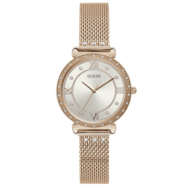 Analogue Watch - Guess W1289L3 Ladies Rose Gold Jewel Watch
