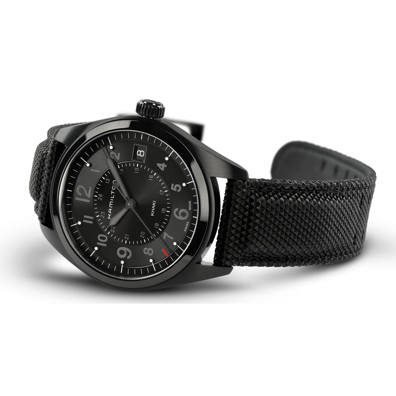 Analogue Watch - Hamilton Khaki Field Quartz Men's Black Watch H68401735