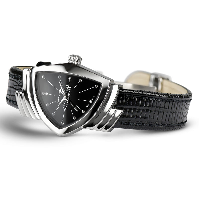 Analogue Watch - Hamilton Ventura Quartz S Ladies Black Watch H24211732
