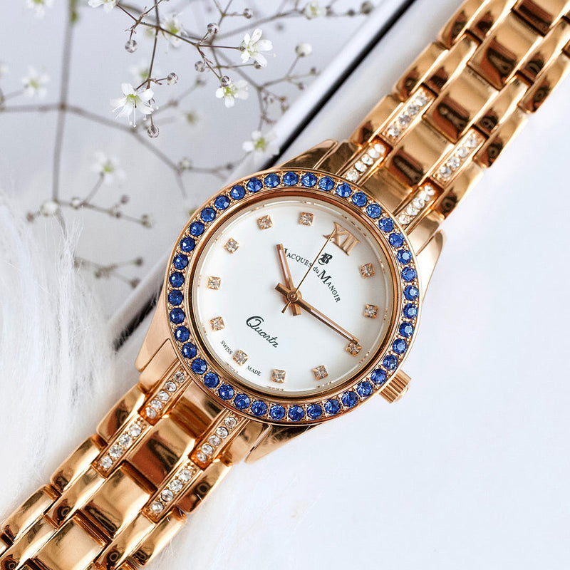 Analogue Watch - Jacques Du Manoir BAG.03 Ladies Boxed Set Rose Gold Watch