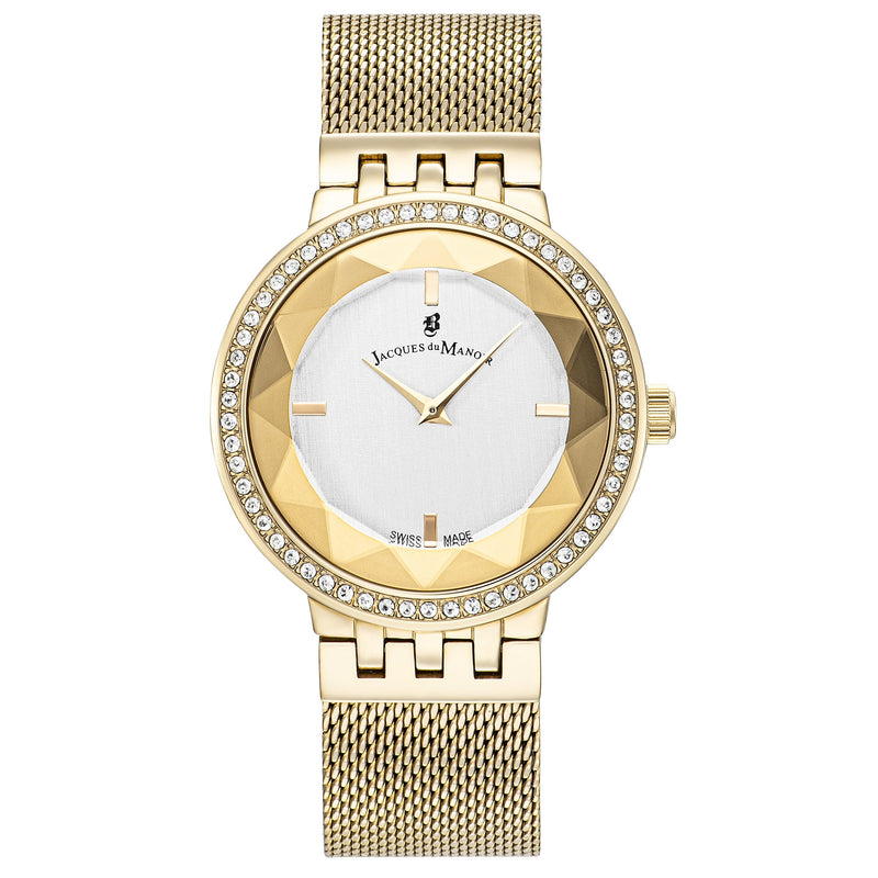 Analogue Watch - Jacques Du Manoir Ladies Fiona Boxed Set Gold Watch JWS00504