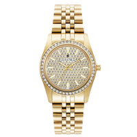 Analogue Watch - Jacques Du Manoir Ladies Inspiration Glamour Gold Watch JWL01102
