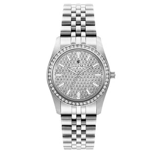 Analogue Watch - Jacques Du Manoir Ladies Inspiration Glamour Silver Watch JWL01101