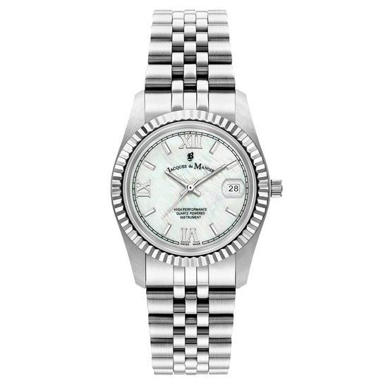 Jacques Du Manoir Ladies Inspiration Roman Silver Watch JWL01301