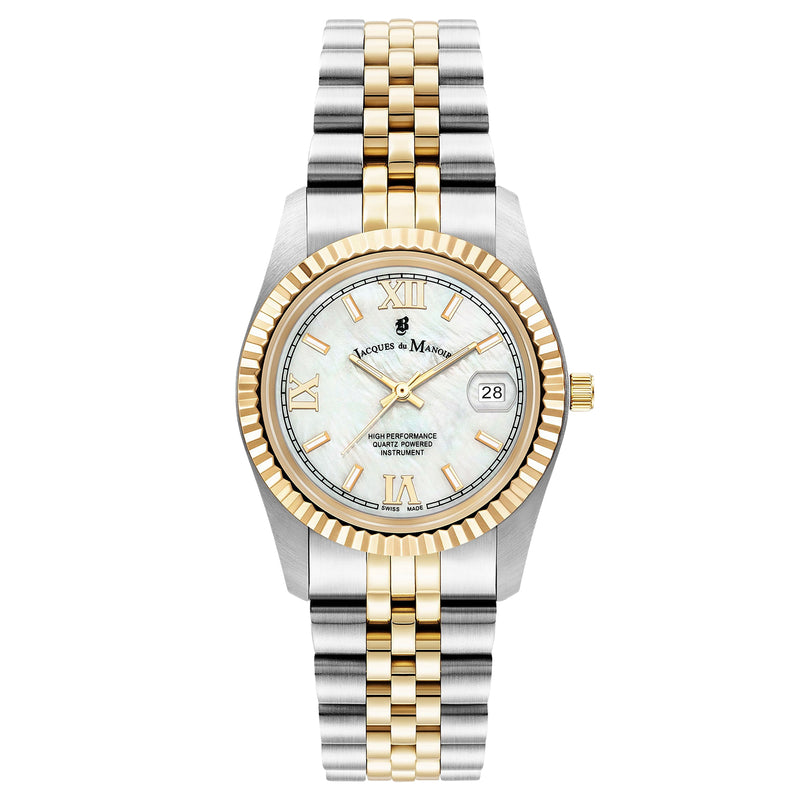 Analogue Watch - Jacques Du Manoir Ladies Inspiration Roman Two-Tone Watch JWL01303