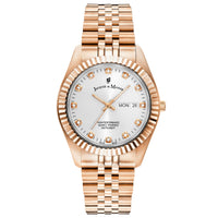 Analogue Watch - Jacques Du Manoir Ladies Inspiration Rose Gold Watch JWG00304