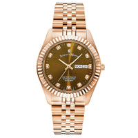 Analogue Watch - Jacques Du Manoir Ladies Inspiration Rose Gold Watch JWG00305