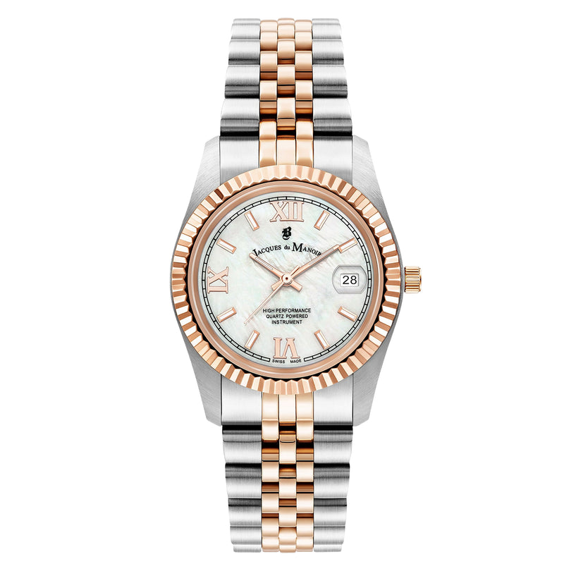 Analogue Watch - Jacques Du Manoir Ladies Inspiration Two-Tone Watch JWL01304