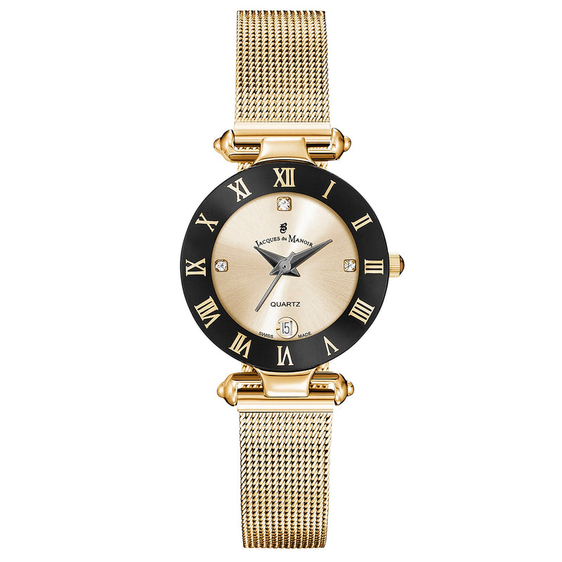 Analogue Watch - Jacques Du Manoir RCM.28 Ladies Coupole Gold Watch