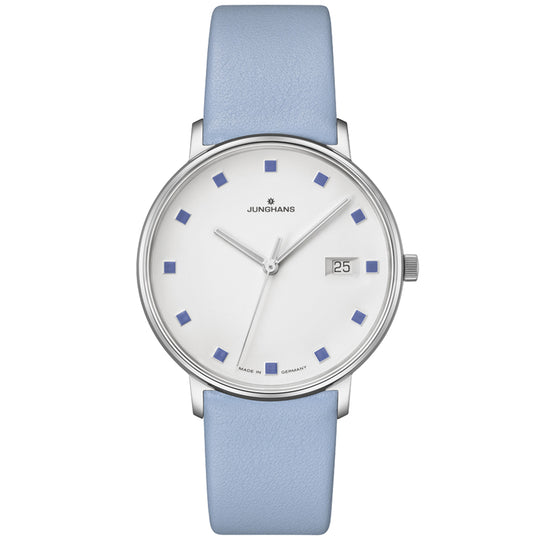 Junghans FORM Damen Ladies White/Blue Watch 47/4055.00