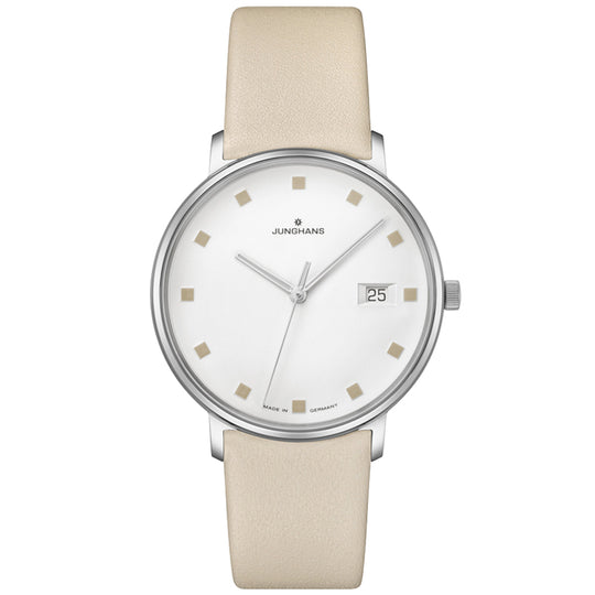 Junghans FORM Damen Ladies White/Beige Watch 47/4860.00