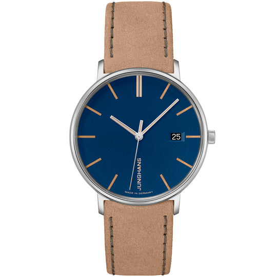 Junghans FORM Damen Men's Blue/Brown Watch 47/4255.00