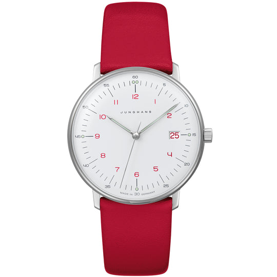 Junghans Max Bill Lady Ladies Silver/Red Watch 47/4541.02
