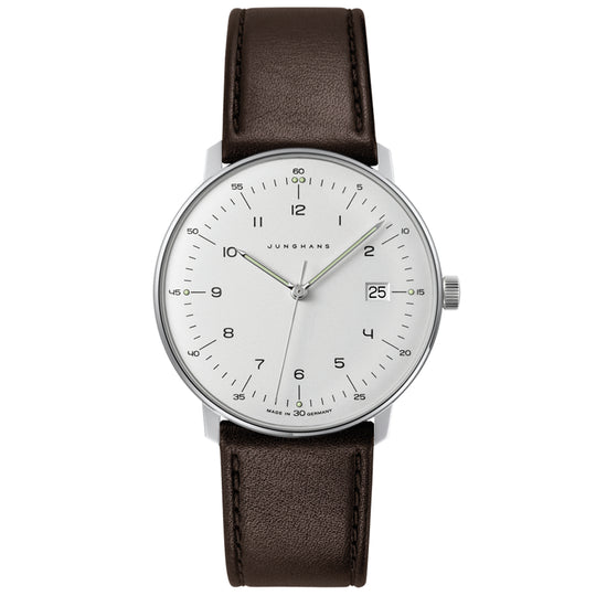 Junghans Max Bill Quartz Men's White/Brown Watch 41/4461.02