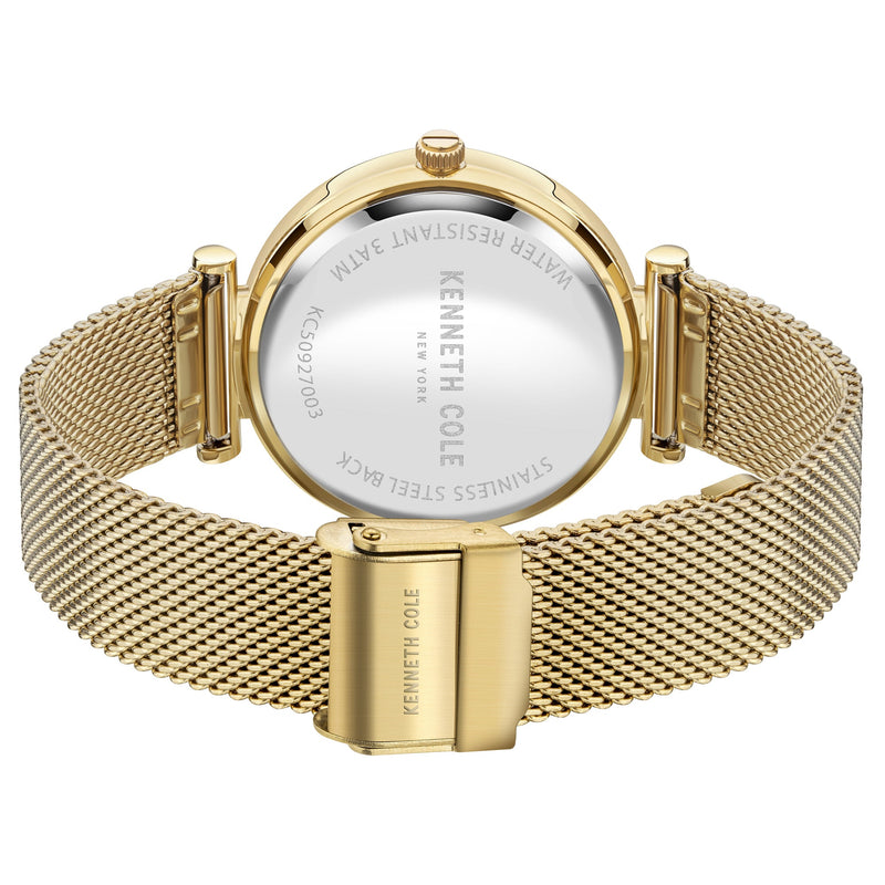 Analogue Watch - Kenneth Cole Ladies Gold Watch KC50927003