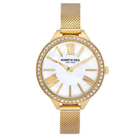 Analogue Watch - Kenneth Cole Ladies Gold Watch KC50939004