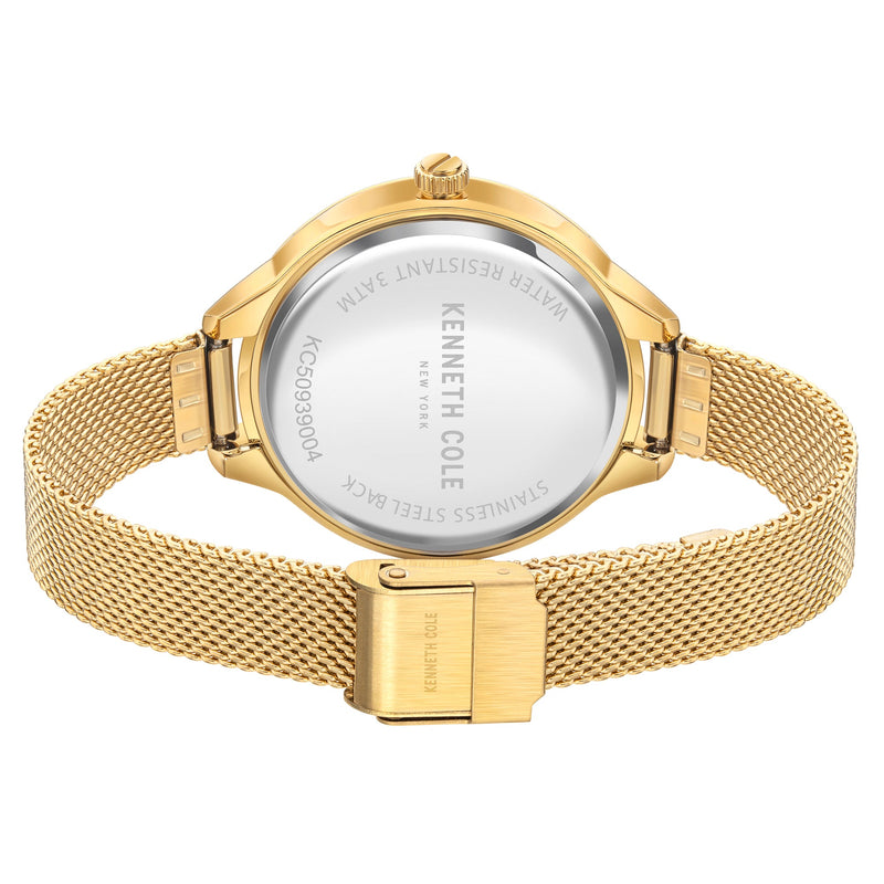 Analogue Watch - Kenneth Cole Ladies Gold Watch KC50939004