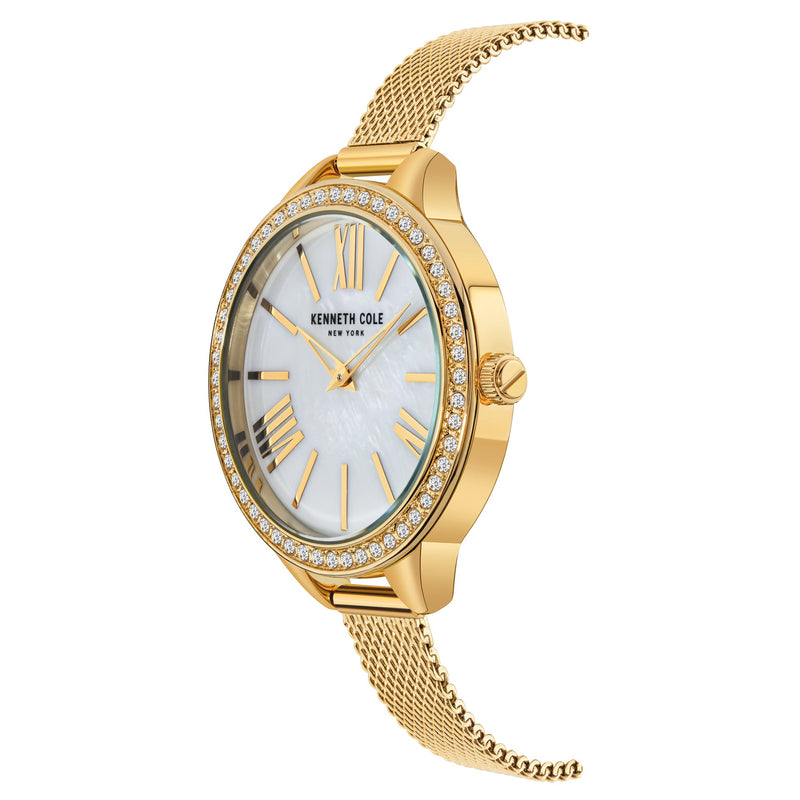 Analogue Watch - Kenneth Cole Ladies Gold Watch KC50939004