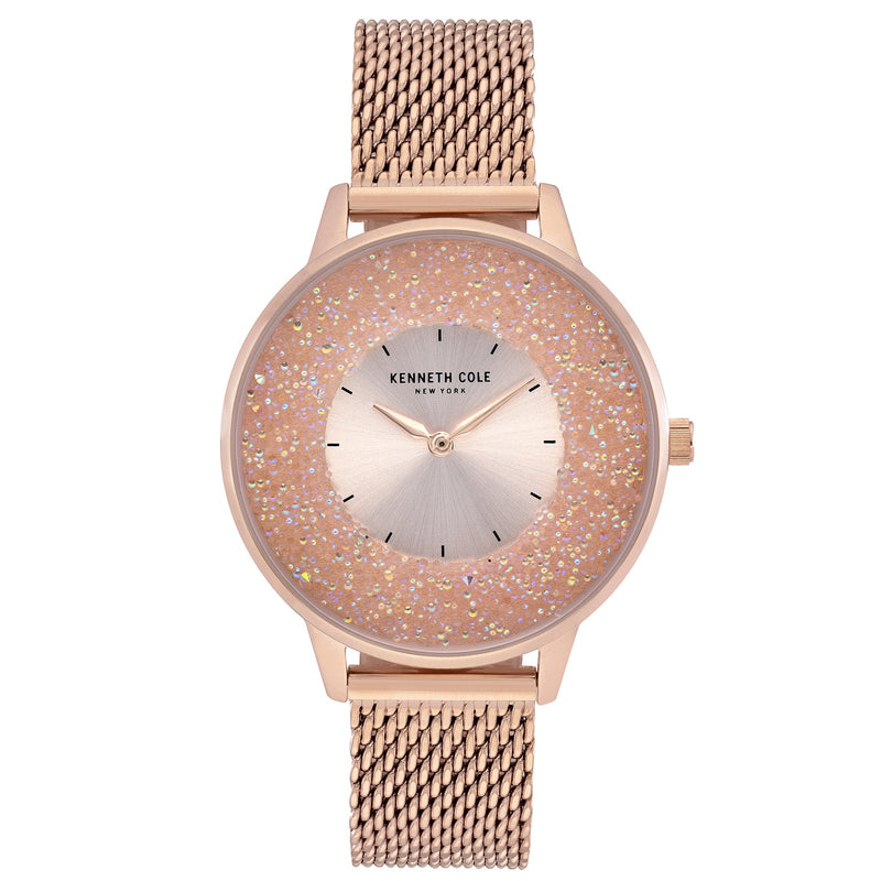 Analogue Watch - Kenneth Cole Ladies Rose Gold Watch KC51053003