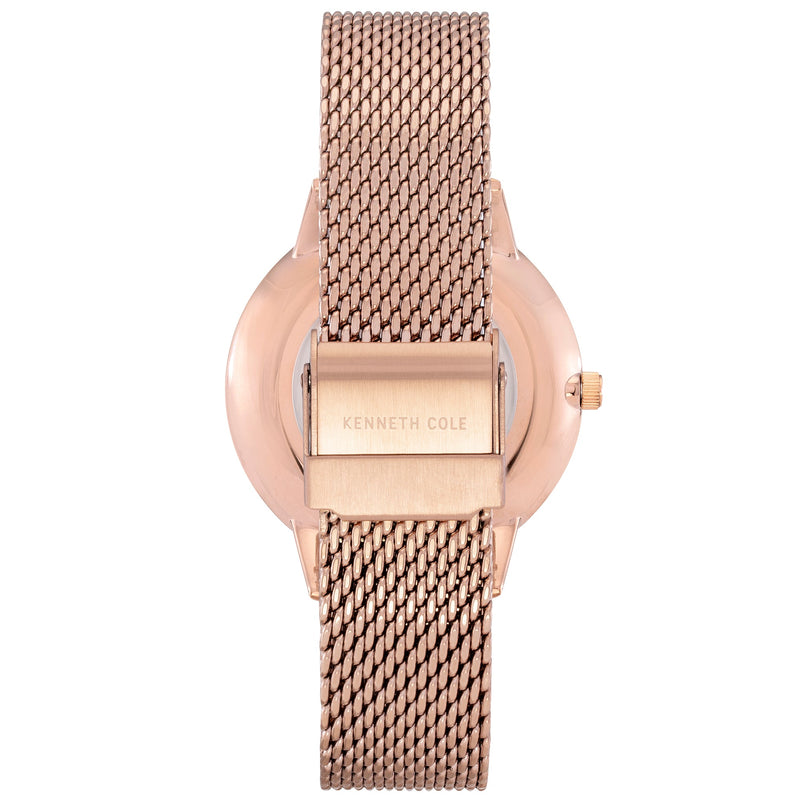 Analogue Watch - Kenneth Cole Ladies Rose Gold Watch KC51053003