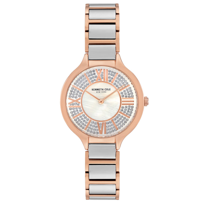 Analogue Watch - Kenneth Cole Ladies Two-Tone Watch KC51054003