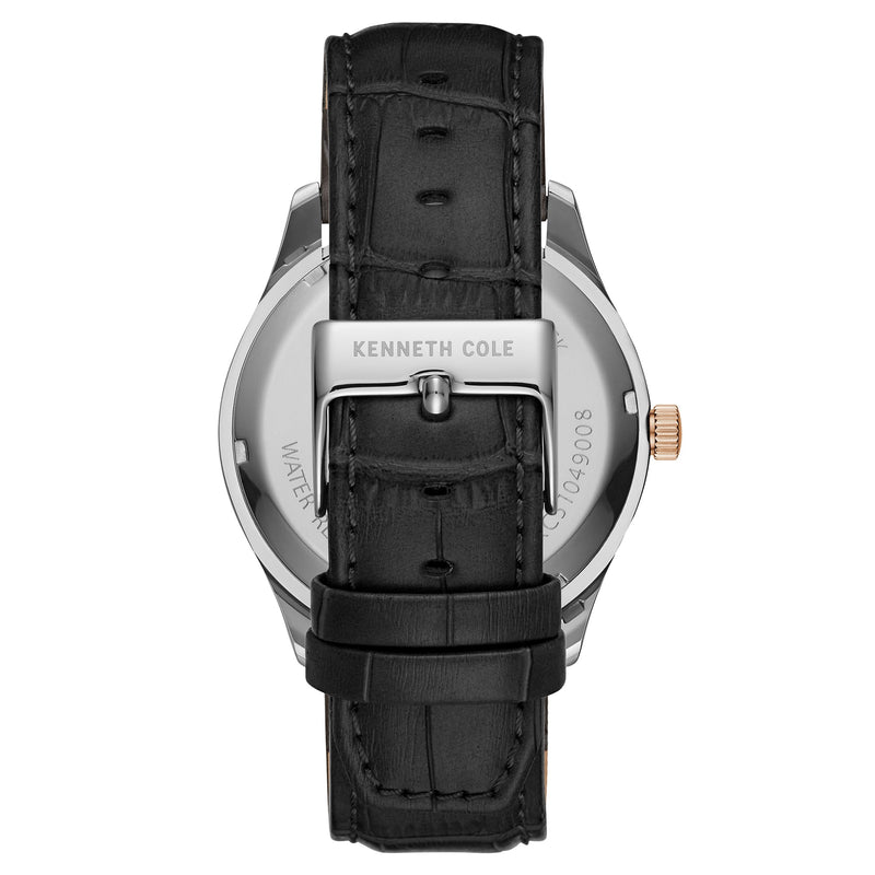 Analogue Watch - Kenneth Cole Men's Black Watch KC51049003