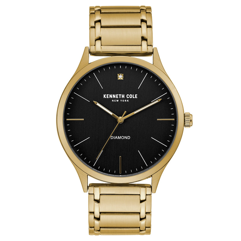 Analogue Watch - Kenneth Cole Men's Gold Watch KC51048005