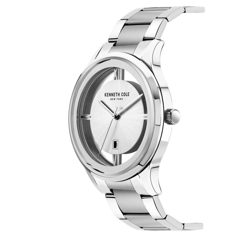 Analogue Watch - Kenneth Cole Men's Silver Watch KC50979006
