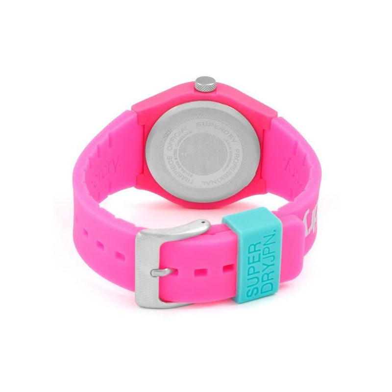 Analogue Watch - Ladies Urban Laser Pink And Mint Rubber Strap Superdry Watch SYL198PN