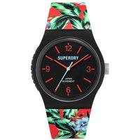 Analogue Watch - Ladies Urban Tropic Floral Multi-Coloured Rubber Strap Superdry Watch SYG298BN