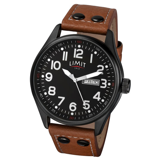 Limit 5492.01 Men's Brown Pilot Watch