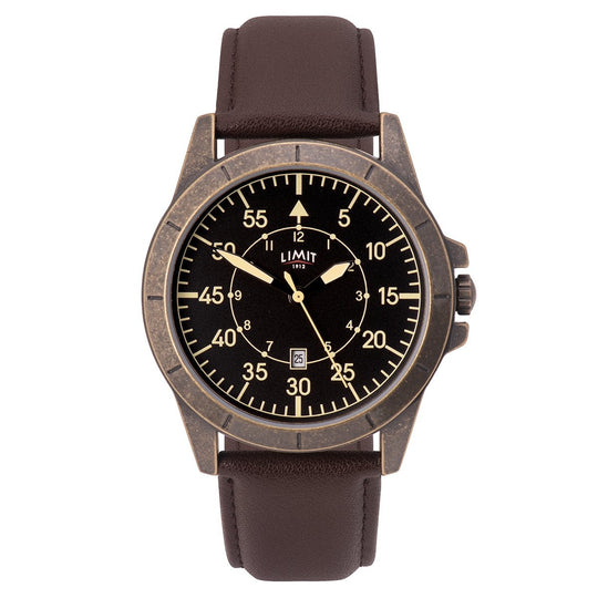 Limit 5795.01 Men's Brown Pilot Watch