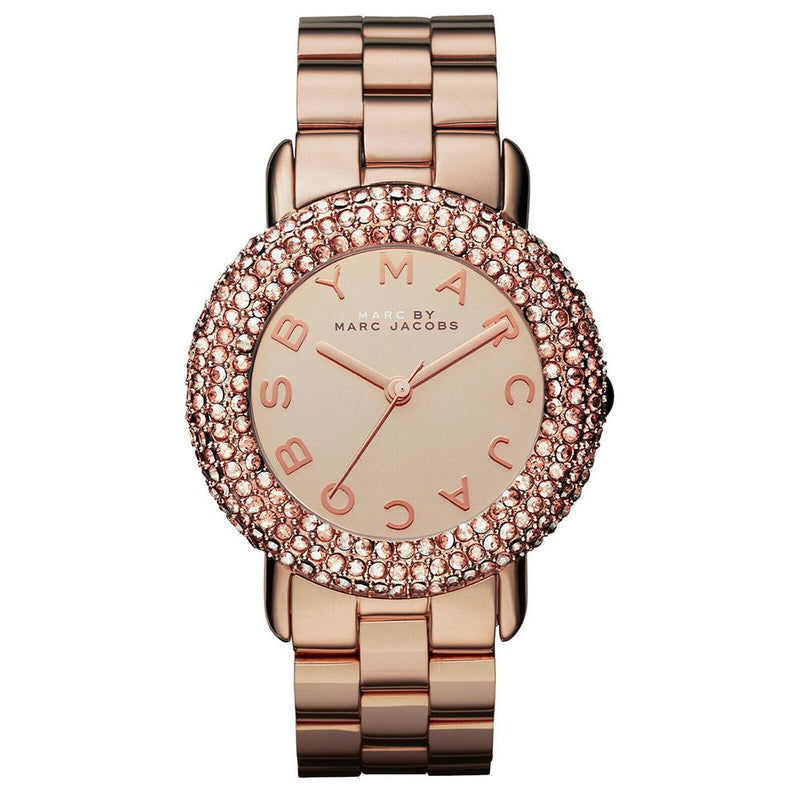 Analogue Watch - Marc Jacobs MBM3192 Ladies Marci Crystal Rose Gold Watch