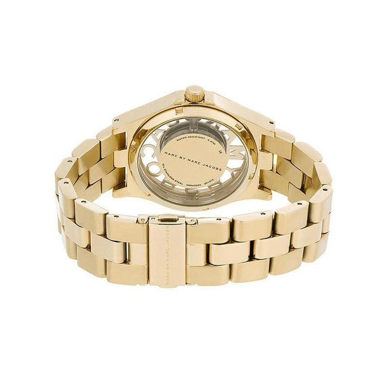 Analogue Watch - Marc Jacobs MBM3263 Ladies Henry Skeleton Gold Watch