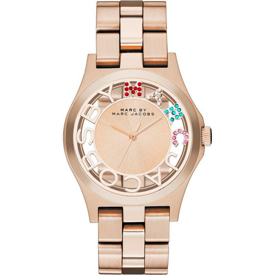 Marc Jacobs MBM3264 Ladies Henry Skeleton Rose Gold Watch