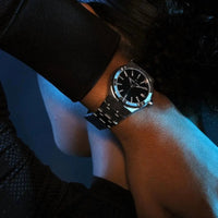 Analogue Watch - Maurice Lacroix Ladies Black Diamond Aikon Watch AI1106-SS002-350-1