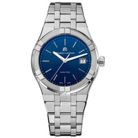 Analogue Watch - Maurice Lacroix Men's Blue Aikon Quartz Watch AI1108-SS002-430-1
