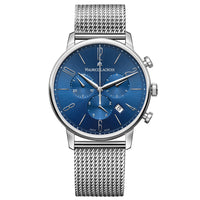 Analogue Watch - Maurice Lacroix Men's Blue Eliros Chronograph Mesh Watch EL1098-SS006-420-1