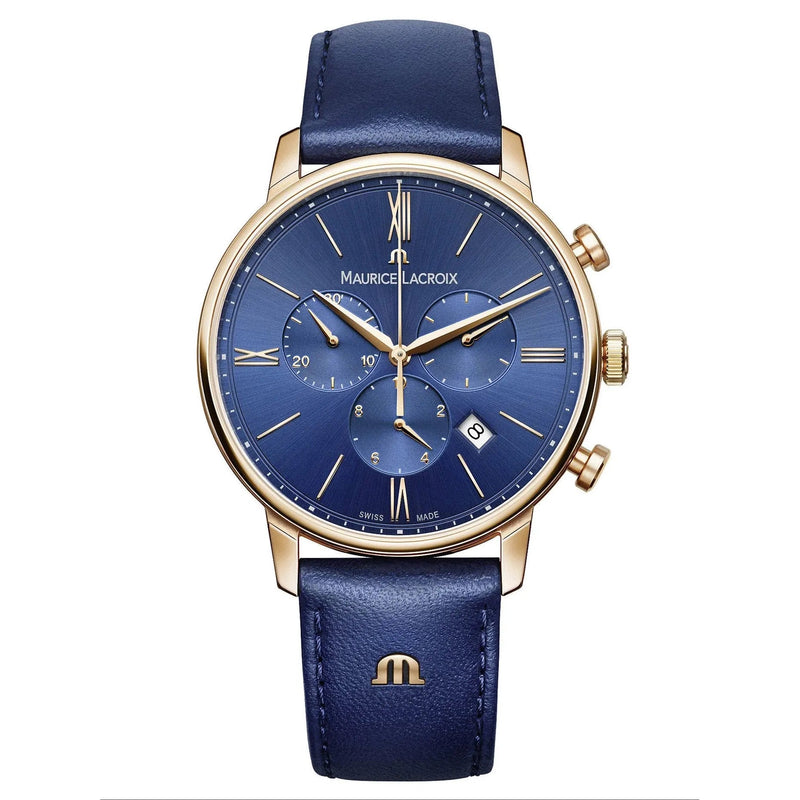 Analogue Watch - Maurice Lacroix Men's Blue Eliros Watch EL1098-PVP01-411-1